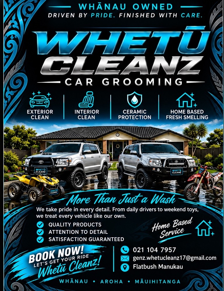 Original Whetū Cleanz business flyer